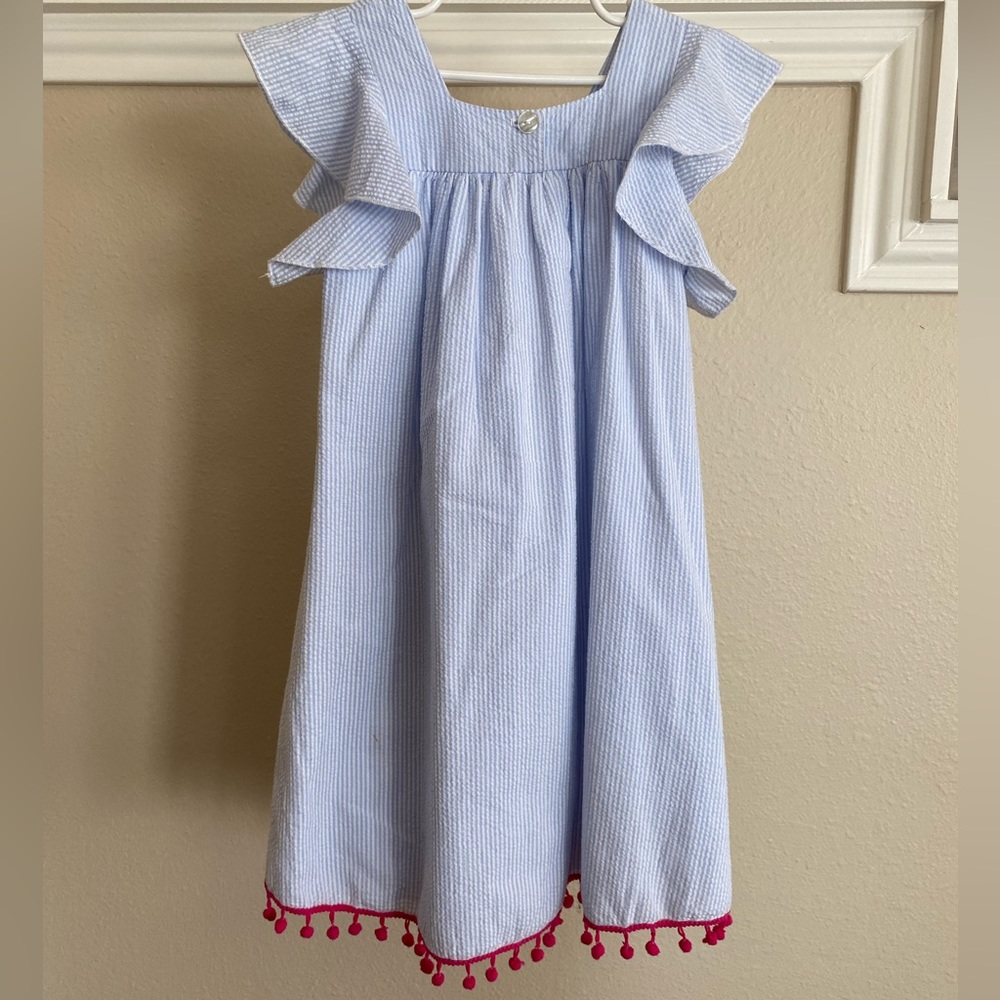 Girls Seersucker Dress - Size M - Picture 6 of 9